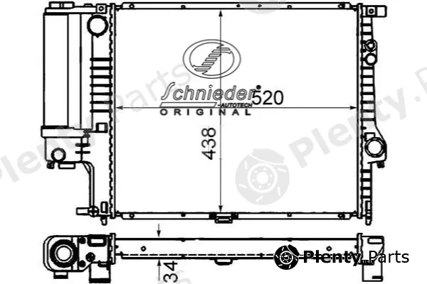 Schnieder Autotech BMS33.00019 — Radiator, engine cooling