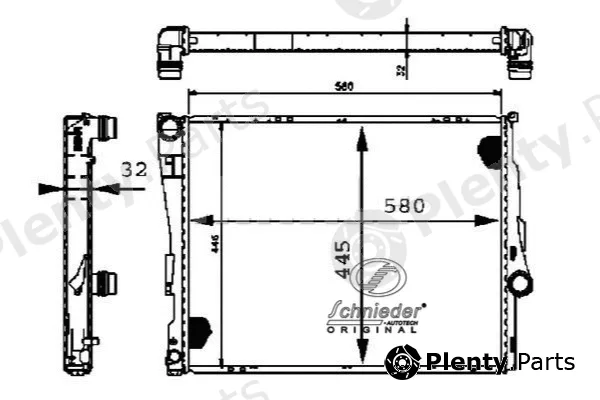 Schnieder Autotech BMS33.00022 — Radiator, engine cooling