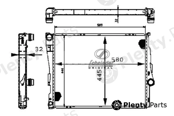 Schnieder Autotech BMS33.00024 — Radiator, engine cooling