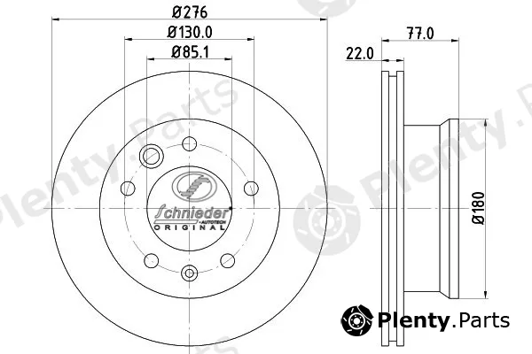 Schnieder Autotech BZS55.00102 — Brake Disc