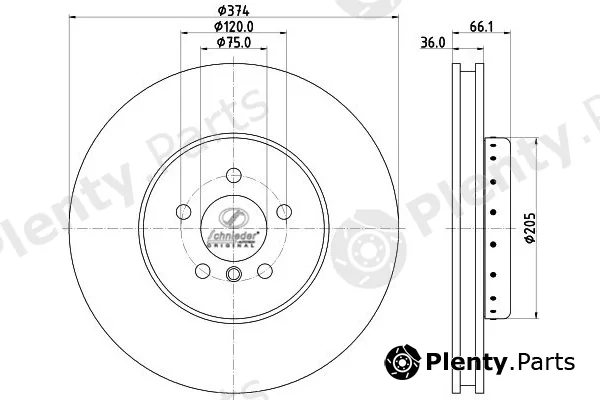 Schnieder Autotech BMS55.00157 — Brake Disc