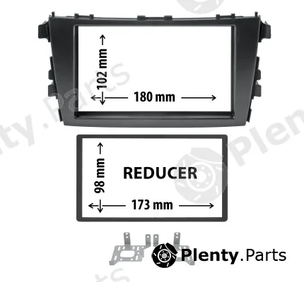 Phonocar 03730 — Adapter frame, car radio Car radio adapter frame with reduction frame and fixing brac