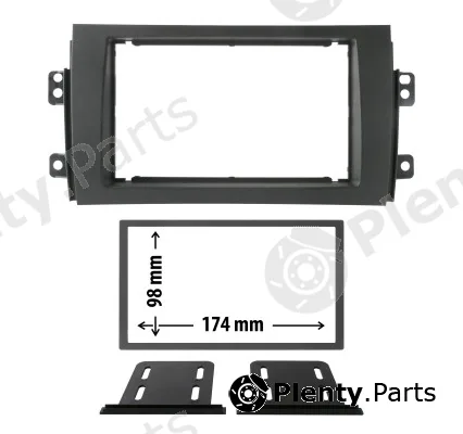 Phonocar 03624 — Adapter frame, car radio Car radio adapter frame with trim frame and fixing brackets