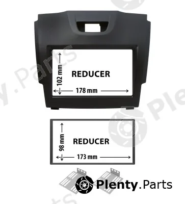 Phonocar 03644 — Adapter frame, car radio Car radio adapter frame with reduction frame and fixing brac