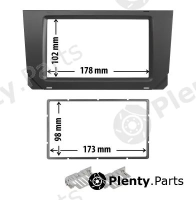 Phonocar 03755 — Adapter frame, car radio Car radio adapter frame with trim frame and fixing brackets