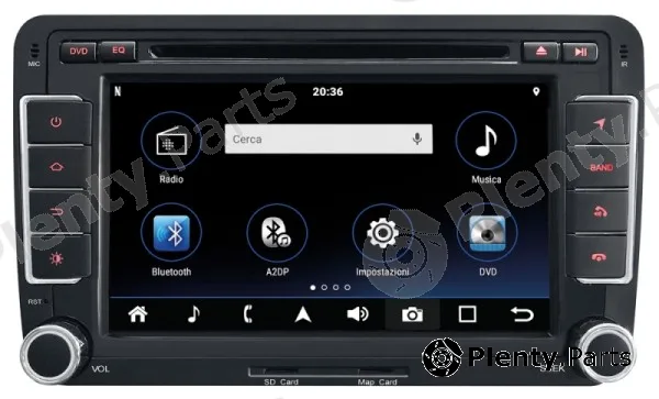 Phonocar VM117E — Radio/Navigation System Combination MediaStation 7" Navi DVD Custom Fit Android for Volkswagen E