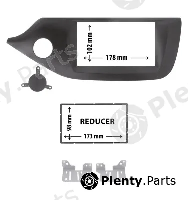 Phonocar 03655 — Adapter frame, car radio Car radio adapter frame with reduction frame and fixing brac