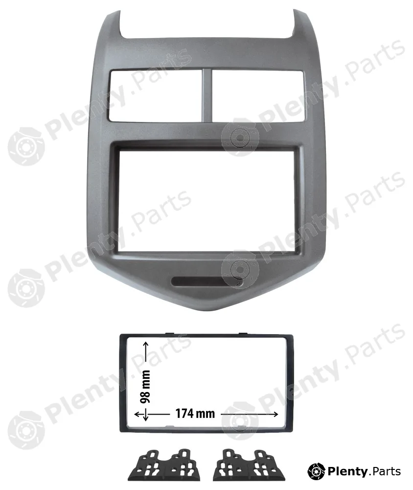 Phonocar 03619 — Adapter frame, car radio Car radio adapter frame with trim frame and fixing brackets