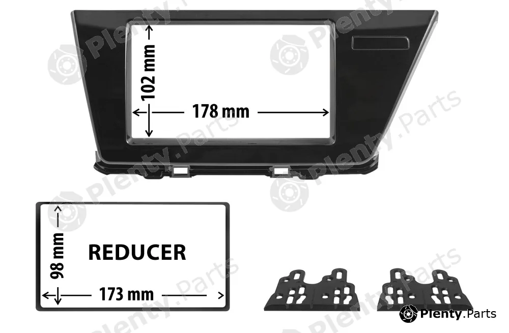 Phonocar 03752 — Adapter frame, car radio Car radio adapter frame with reduction frame and fixing brac