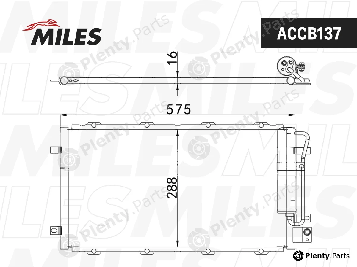 Miles ACCB137 — Condenser, air conditioning