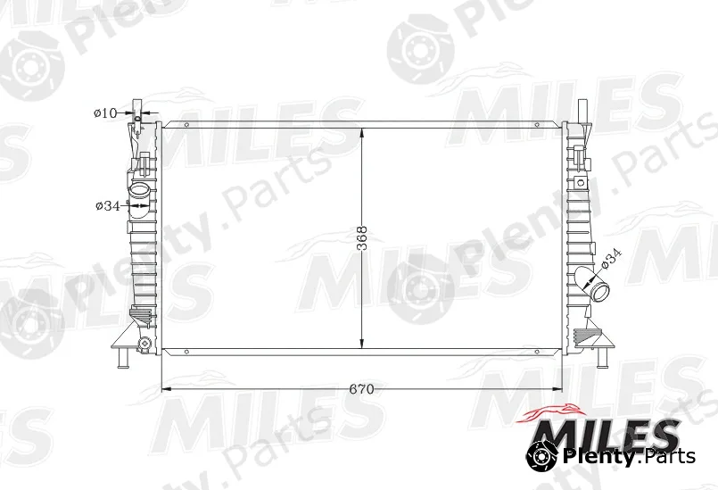 Miles ACRB014 — Radiator, engine cooling