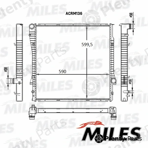 Miles ACRM136 — Radiator, engine cooling
