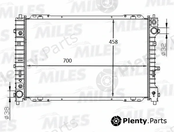 Miles ACRB156 — Radiator, engine cooling
