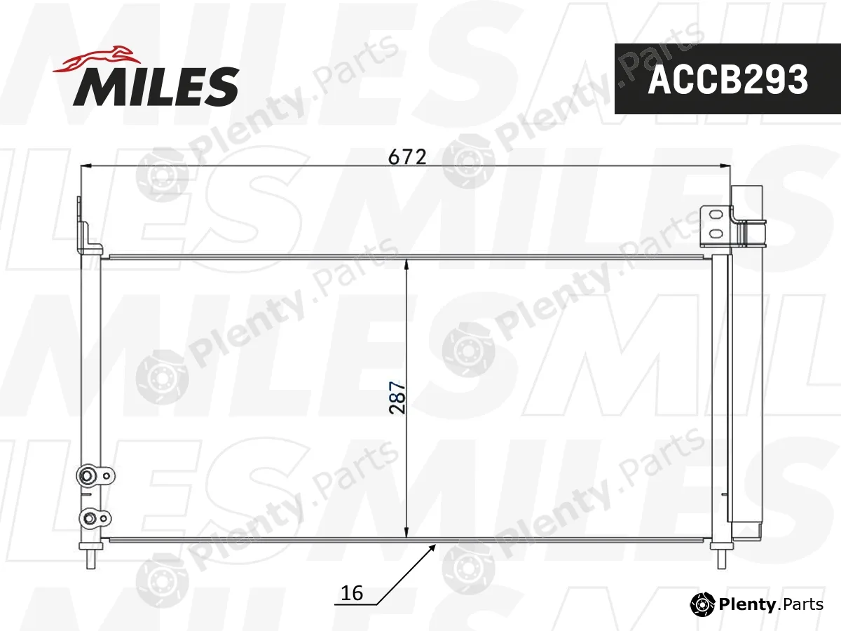 Miles ACCB293 — Condenser, air conditioning