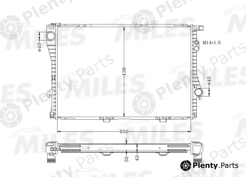 Miles ACRB182 — Radiator, engine cooling