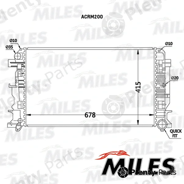 Miles ACRM200 — Radiator, engine cooling