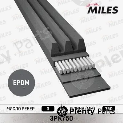 Miles 3PK750 — V-Ribbed Belt