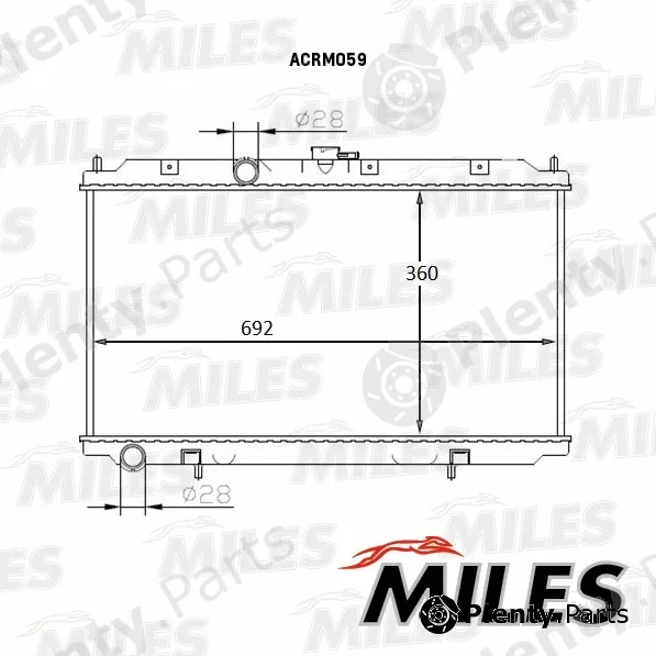 Miles ACRM059 — Radiator, engine cooling