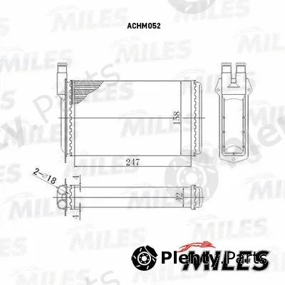 Miles ACHM052 — Heat Exchanger, interior heating