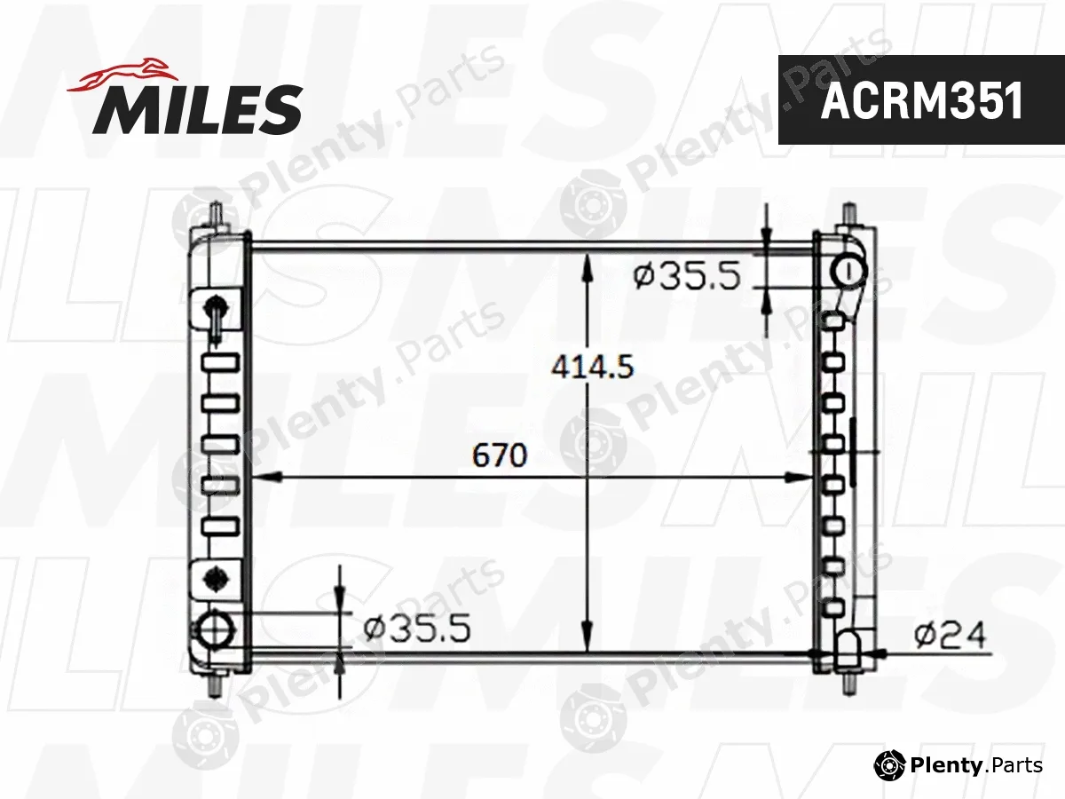Miles ACRM351 — Radiator, engine cooling