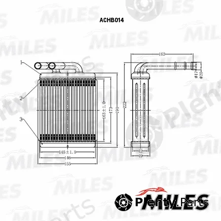 Miles ACHB014 — Heat Exchanger, interior heating