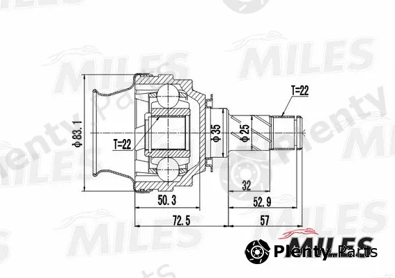 Miles GA10021 — Joint Kit, drive shaft