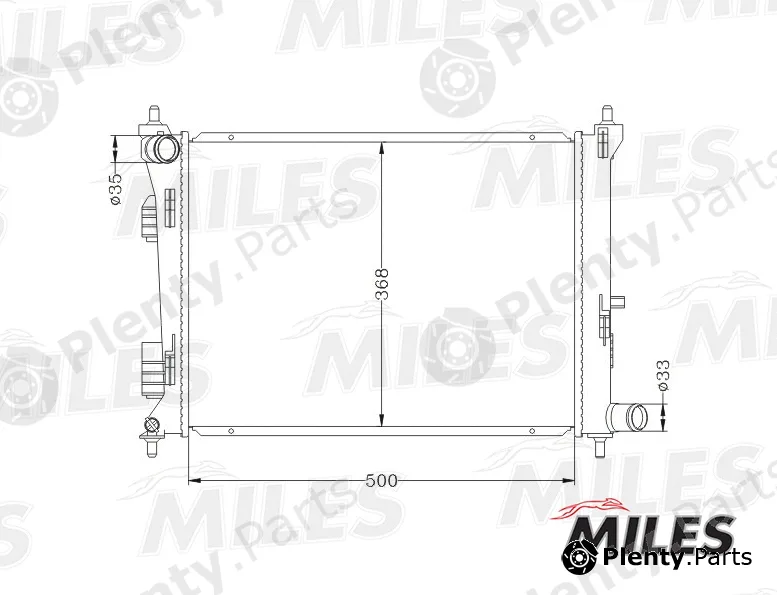 Miles ACRB022 — Radiator, engine cooling