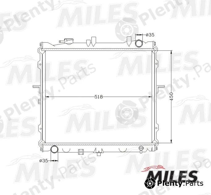 Miles ACRB029 — Radiator, engine cooling