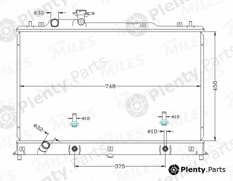 Miles ACRB386 — Radiator, engine cooling