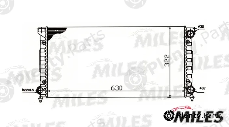 Miles ACRM127 — Radiator, engine cooling
