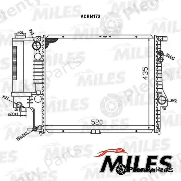 Miles ACRM173 — Radiator, engine cooling