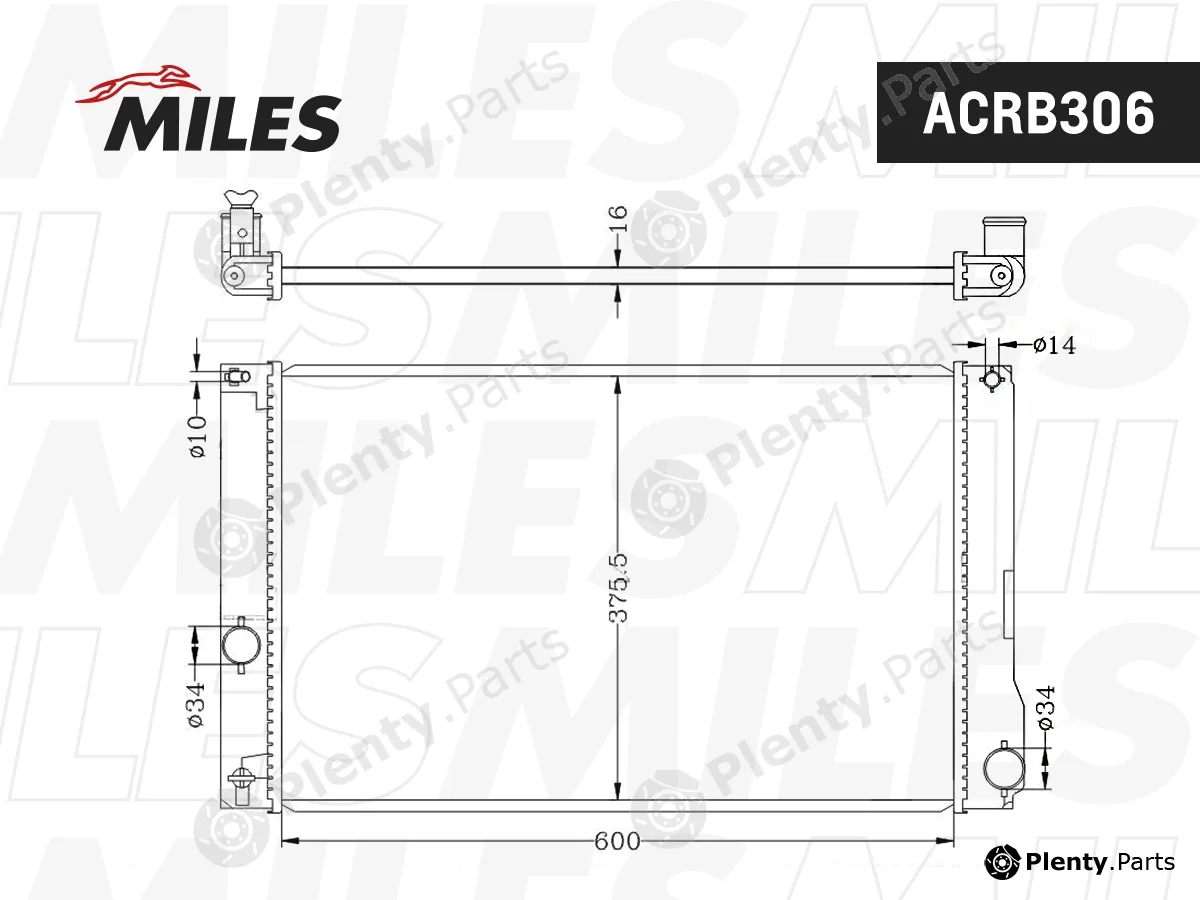Miles ACRB306 — Radiator, engine cooling