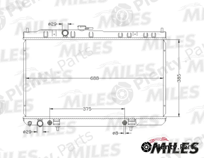 Miles ACRB107 — Radiator, engine cooling