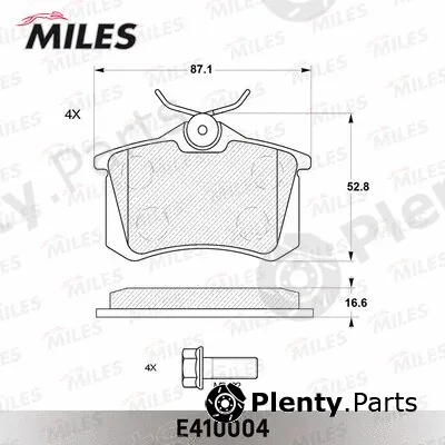 Miles E410004 — Brake Pad Set, disc brake