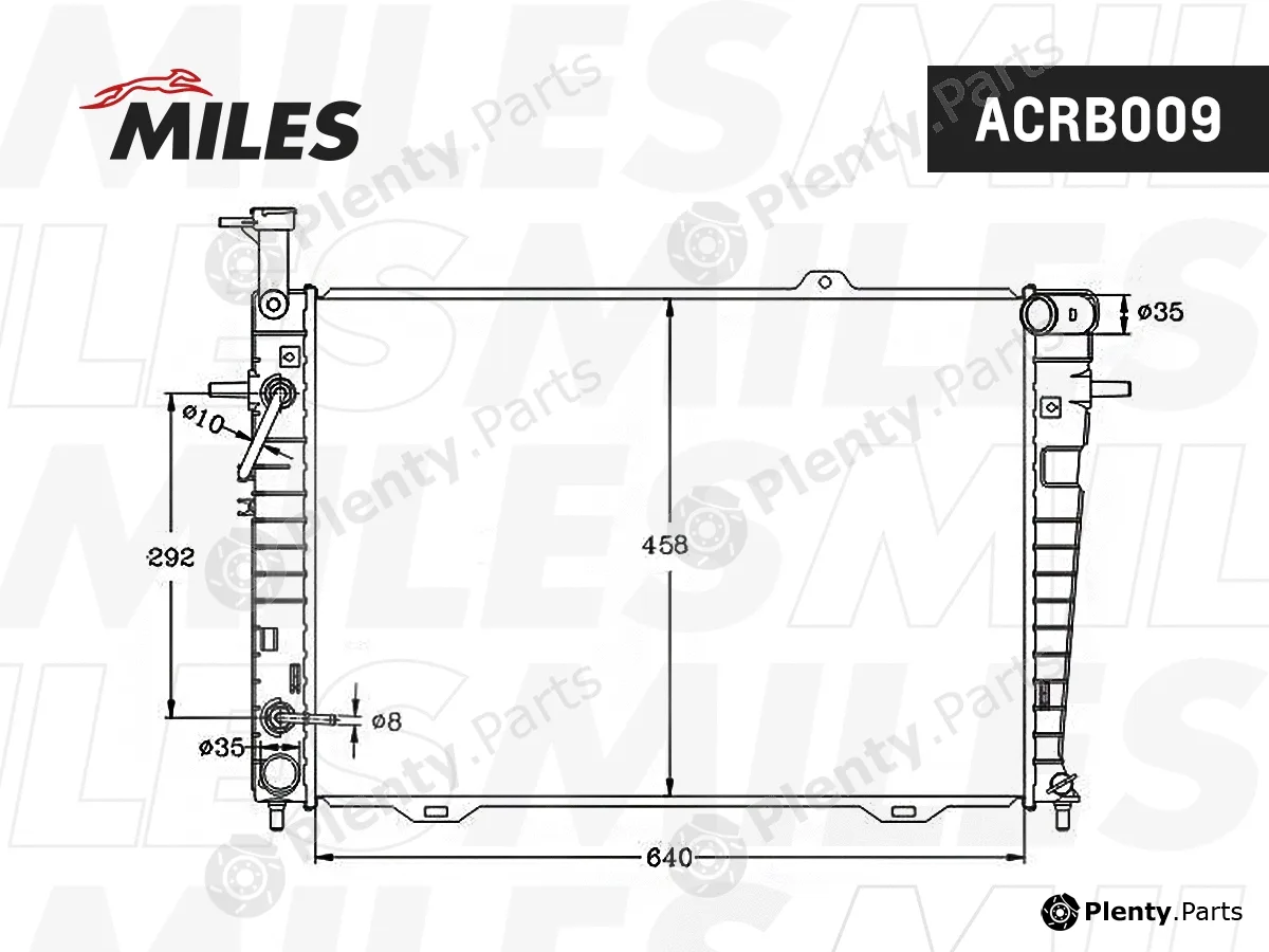 Miles ACRB009 — Radiator, engine cooling
