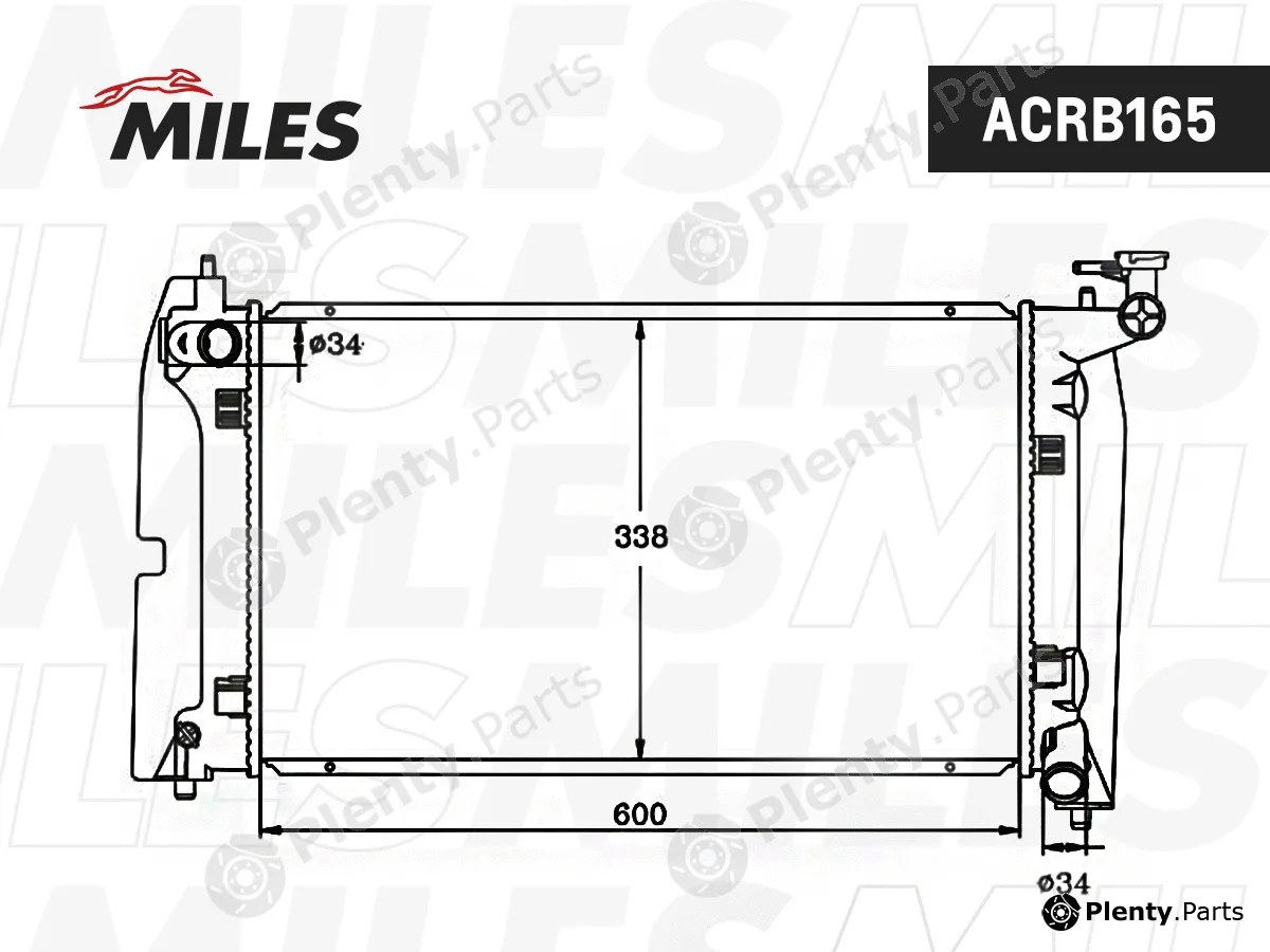 Miles ACRB165 — Radiator, engine cooling