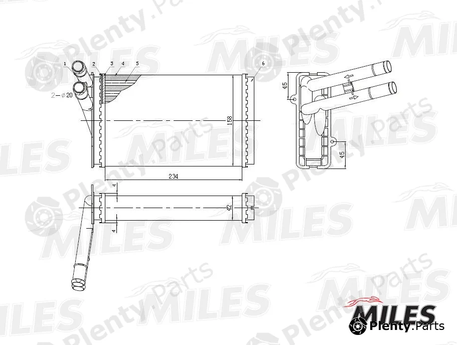 Miles ACHM003 — Heat Exchanger, interior heating