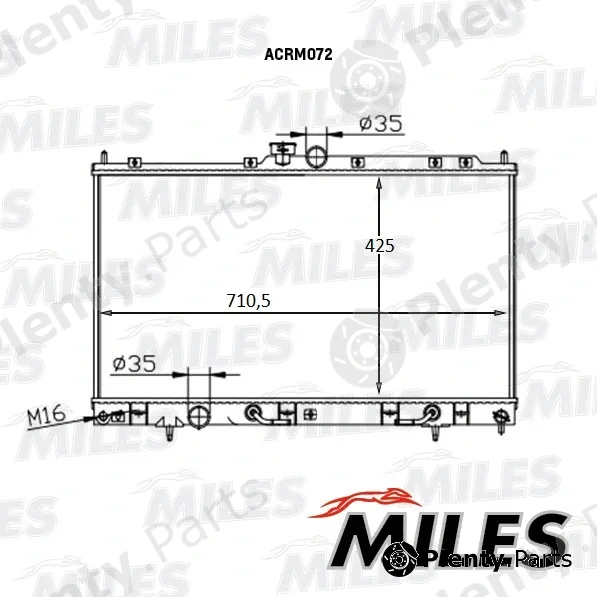 Miles ACRM072 — Radiator, engine cooling