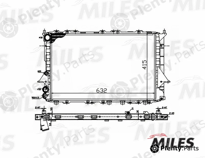 Miles ACRM041 — Radiator, engine cooling