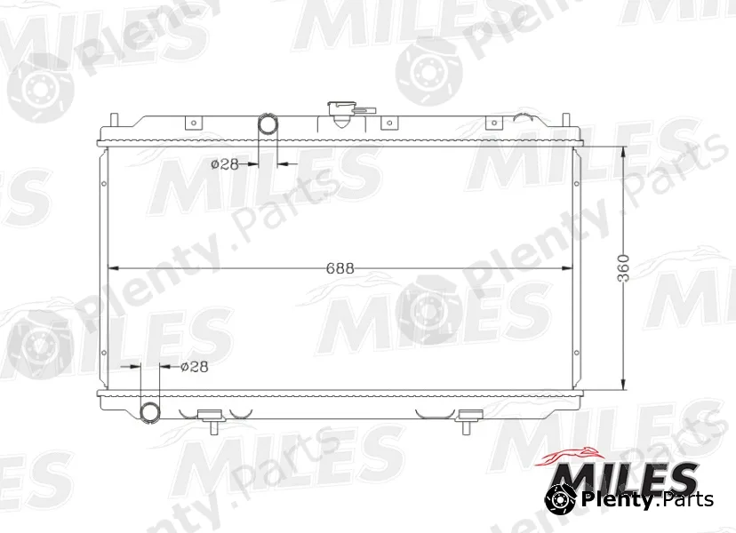 Miles ACRB059 — Radiator, engine cooling