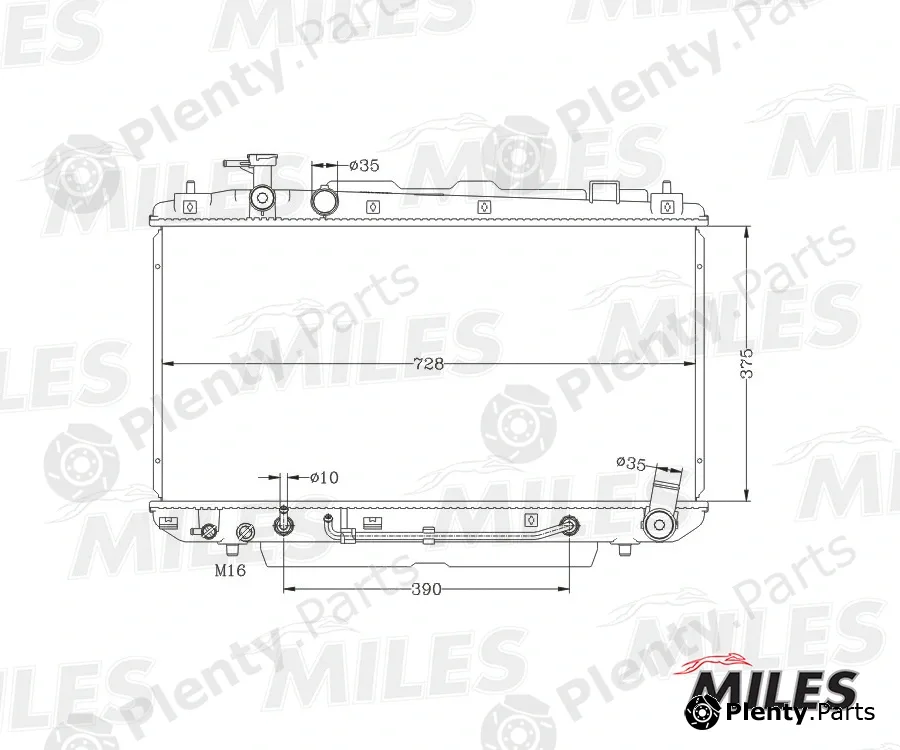 Miles ACRB129 — Radiator, engine cooling