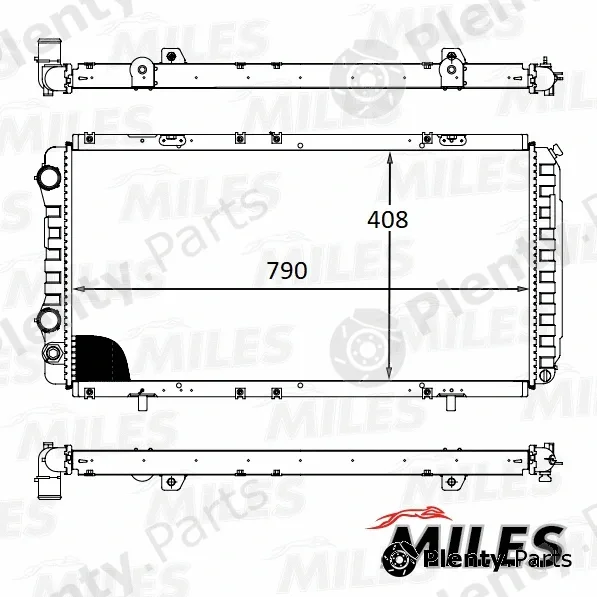 Miles ACRB032 — Radiator, engine cooling