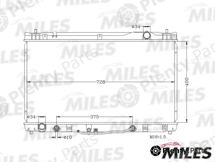 Miles ACRB370 — Radiator, engine cooling