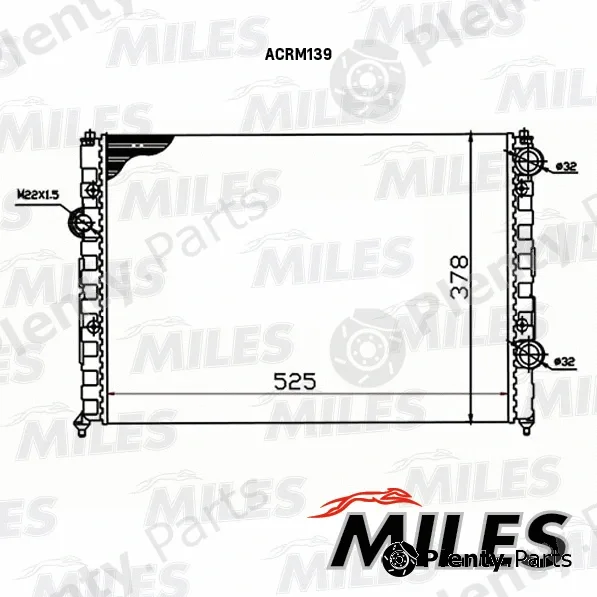 Miles ACRM139 — Radiator, engine cooling