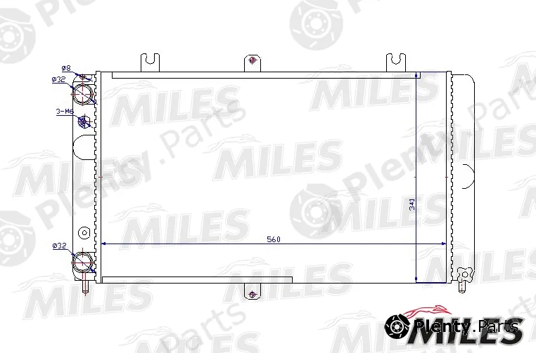 Miles ACRM483 — Radiator, engine cooling