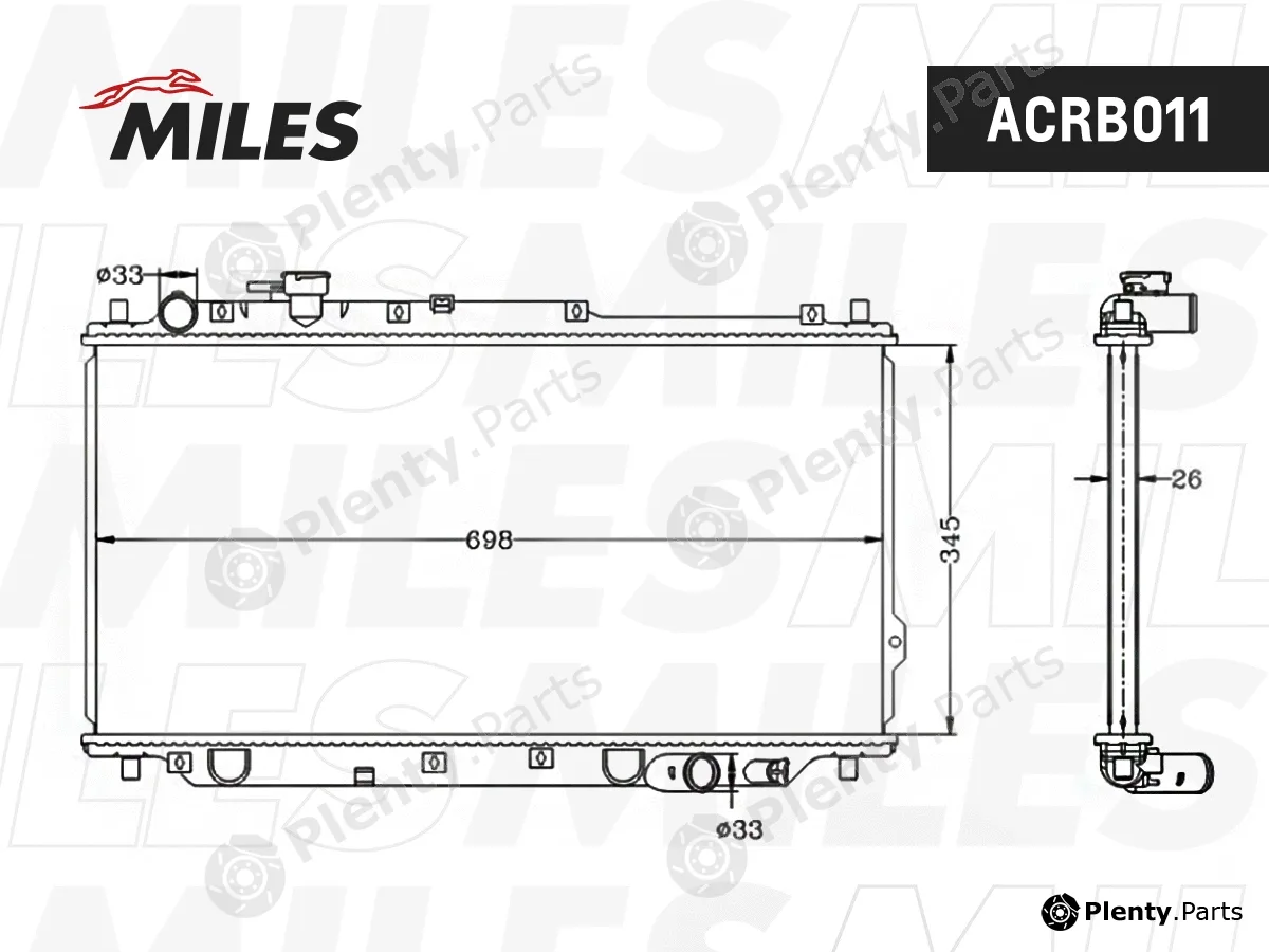 Miles ACRB011 — Radiator, engine cooling