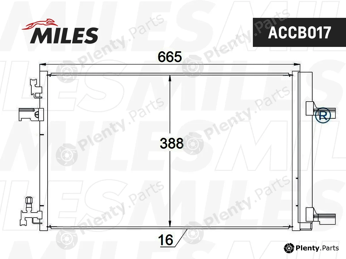 Miles ACCB017 — Condenser, air conditioning