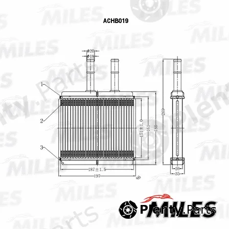 Miles ACHB019 — Heat Exchanger, interior heating