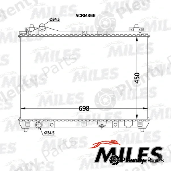 Miles ACRM366 — Radiator, engine cooling