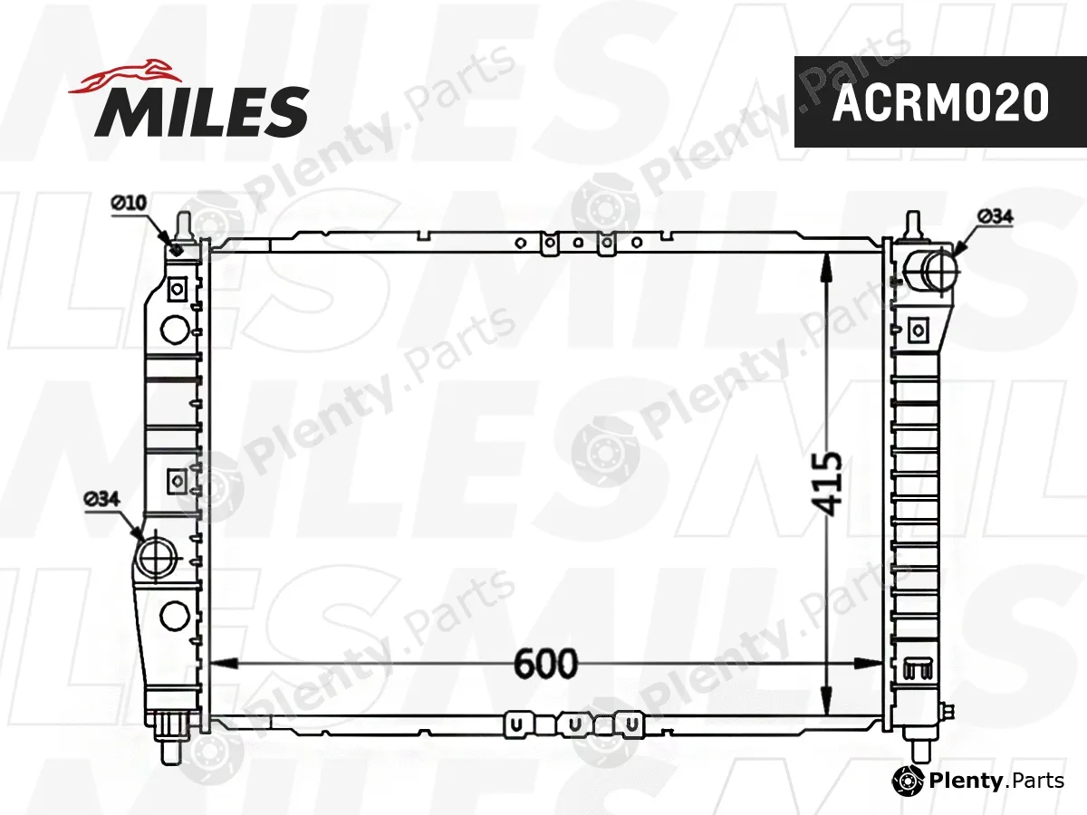 Miles ACRM020 — Radiator, engine cooling